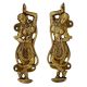 1 Pair Golden Brass Dancing Lady Door Handle